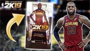 LeBron James NBA 2K19 20th Anniversary Promo Standee Cardboard Display 80” Rare
